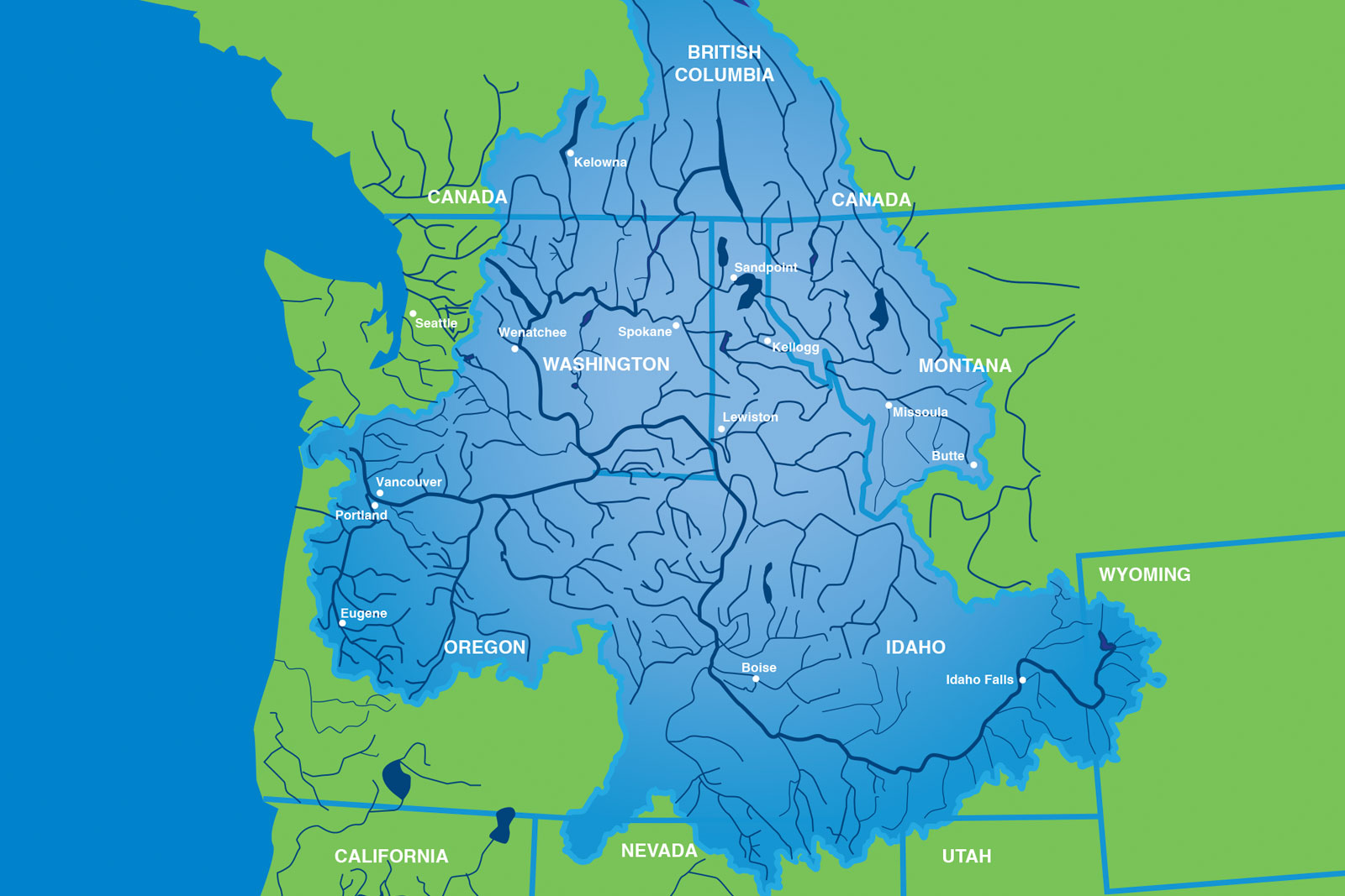 Columbia River Basin Illustrated Map