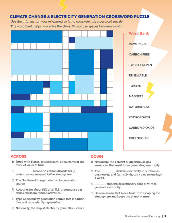 NW Sources of Electricity Student Activity Book P16