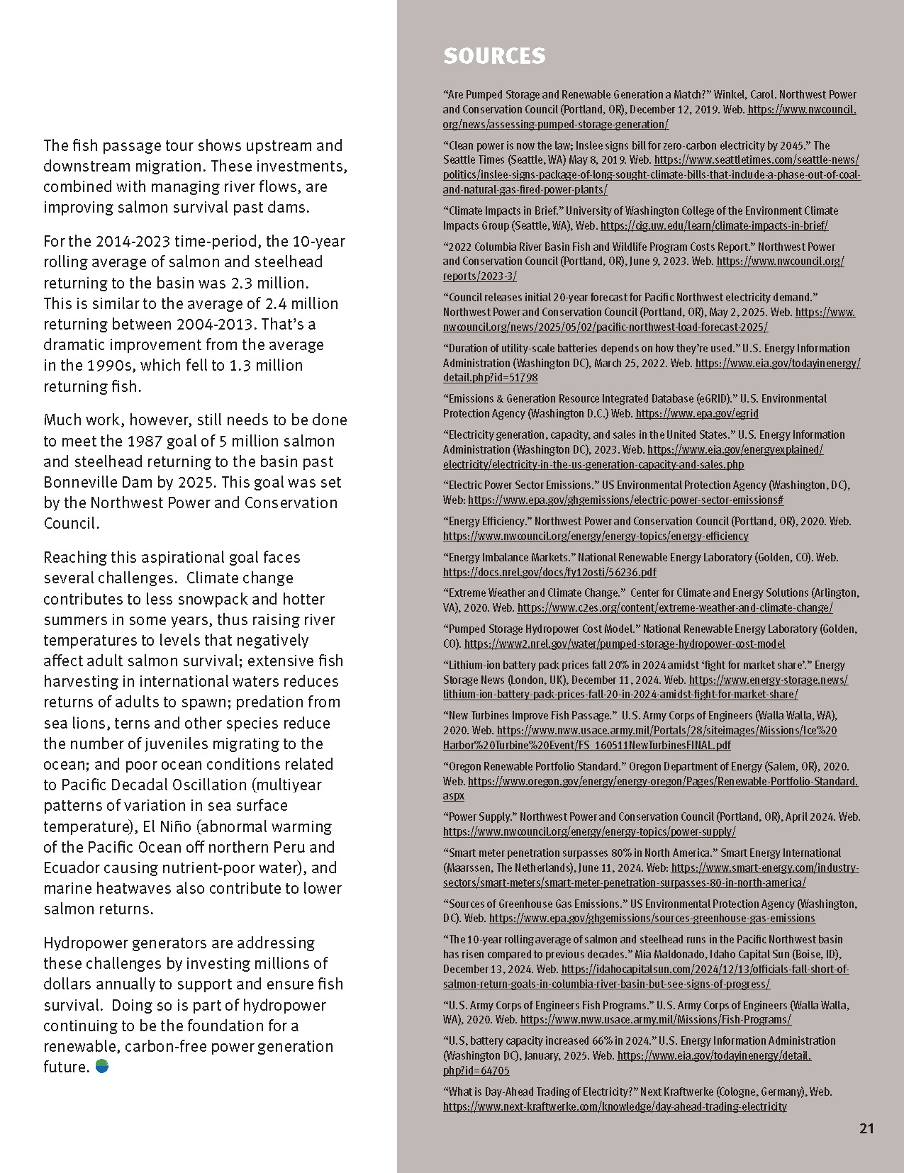 Following Nature’s Current ~ Hydropower in the Northwest: Sources